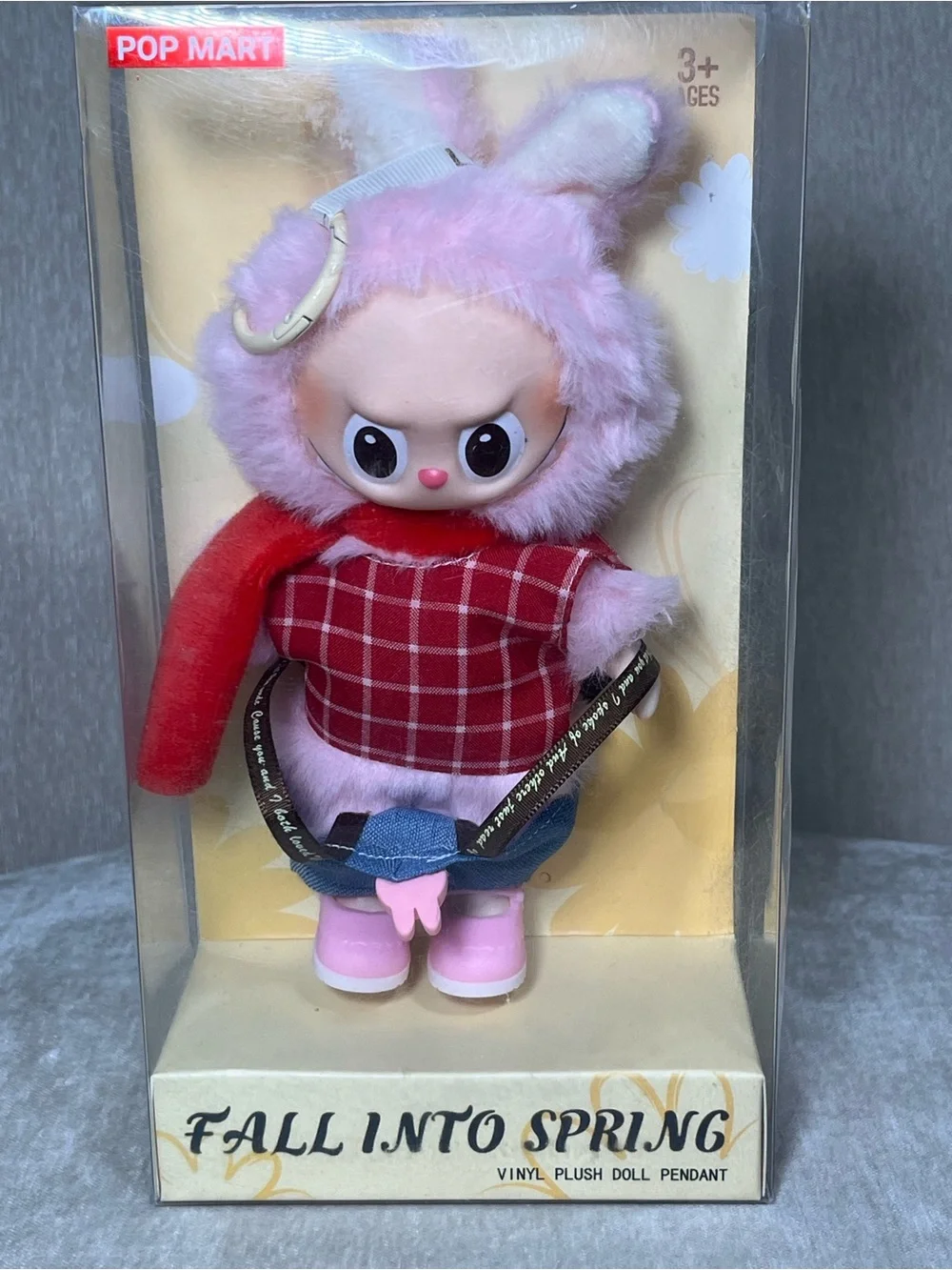 POP MART Fall Into Spring Pink Plush Key & Card Holder